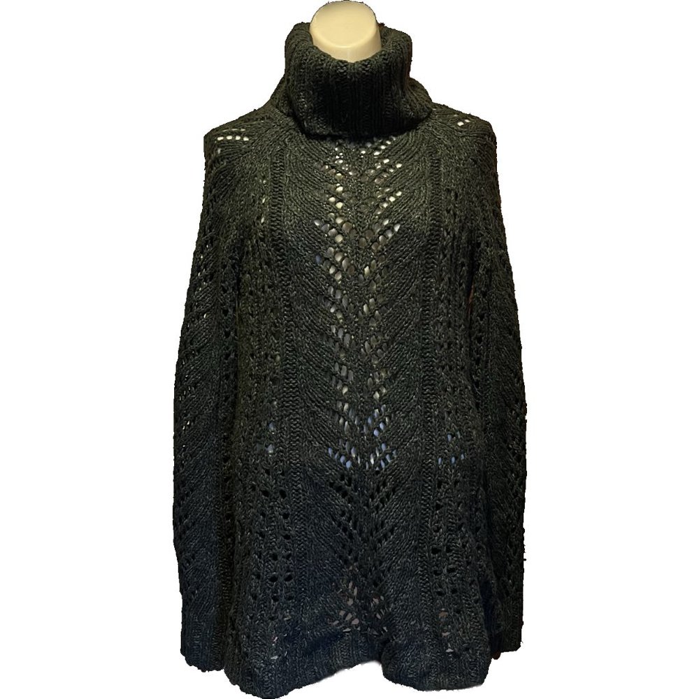 Anthropologie Sleeping on Snow Eldora Turtleneck Open Knit Tunic Sweater XS